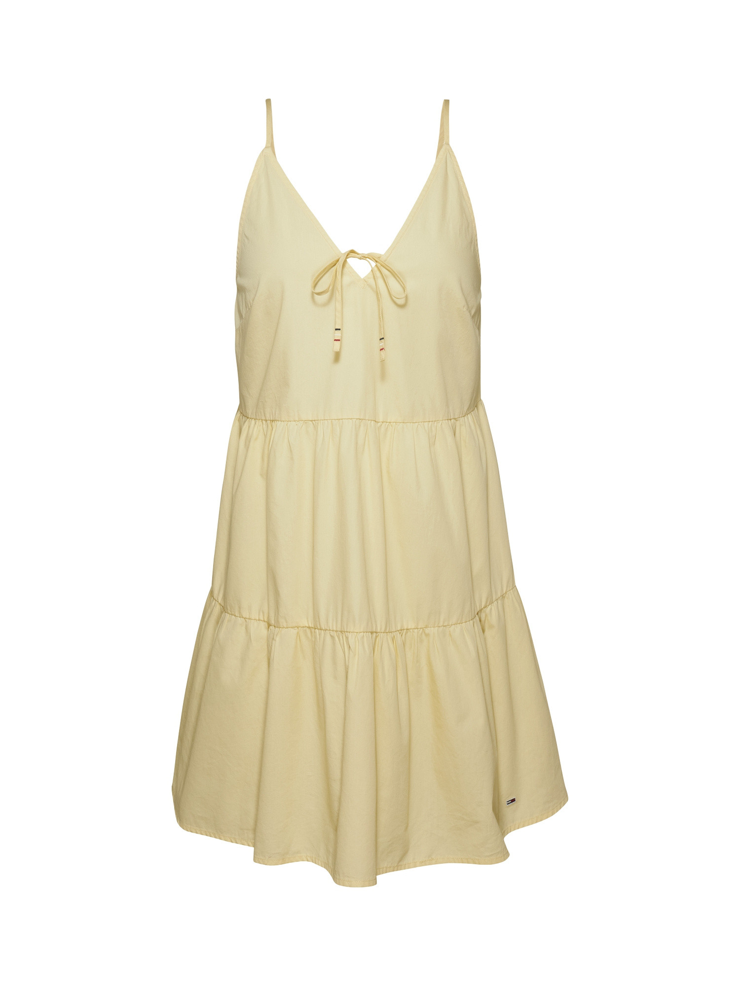 Tommy Jeans - Flounced dress in cotton, Light Yellow, large image number 0