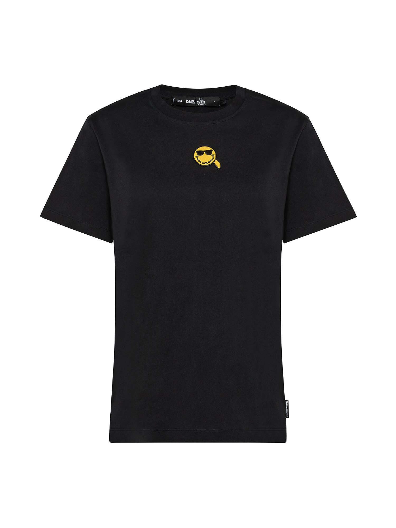 T-shirt unisex con logo mini emoticon, Nero, large image number 0