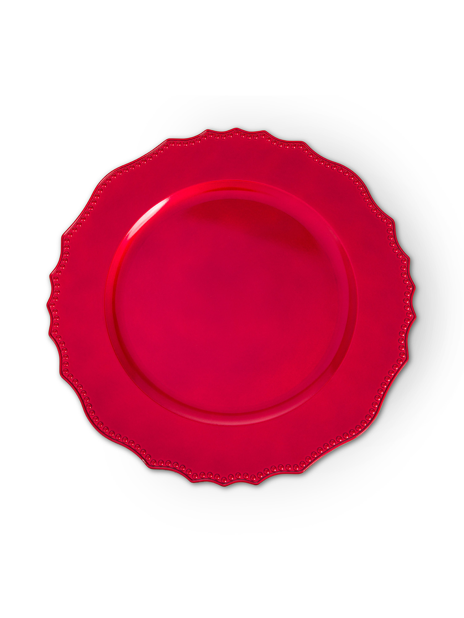 Sottopiatto in plastica 33cm, Rosso, large image number 0