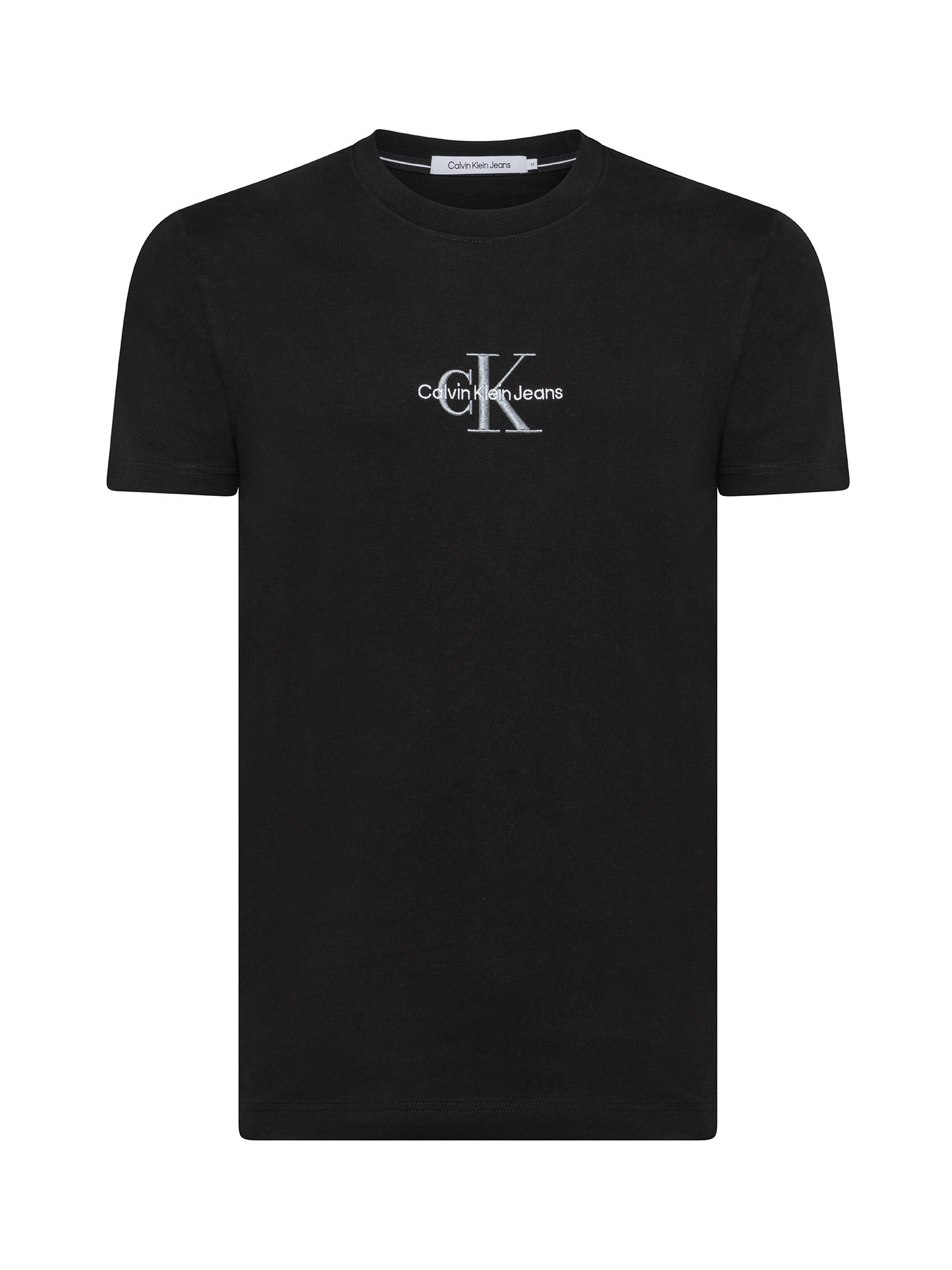 Cotton T-shirt with logo, Black, large image number 0