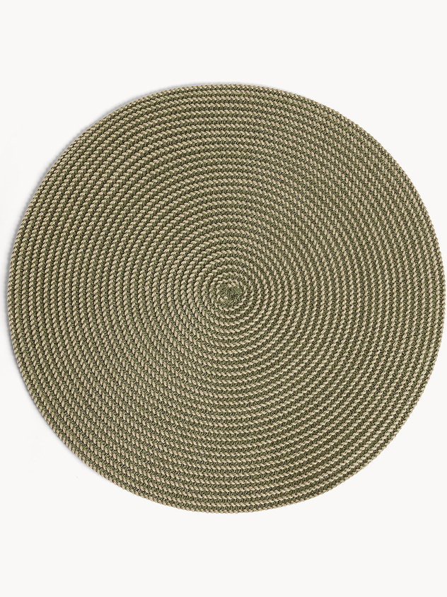 Woven paper fiber placemat