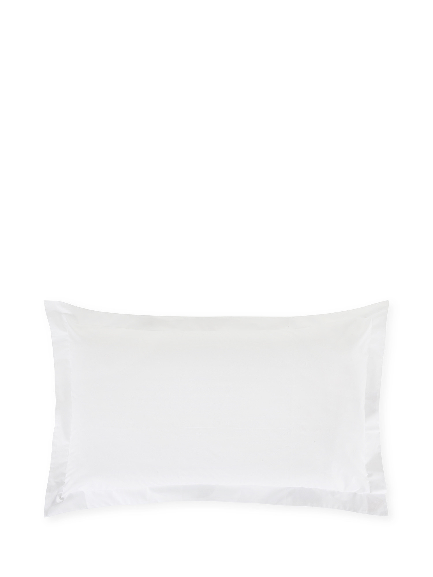 Portofino pillowcase in 100% cotton percale with frill, White, large image number 0