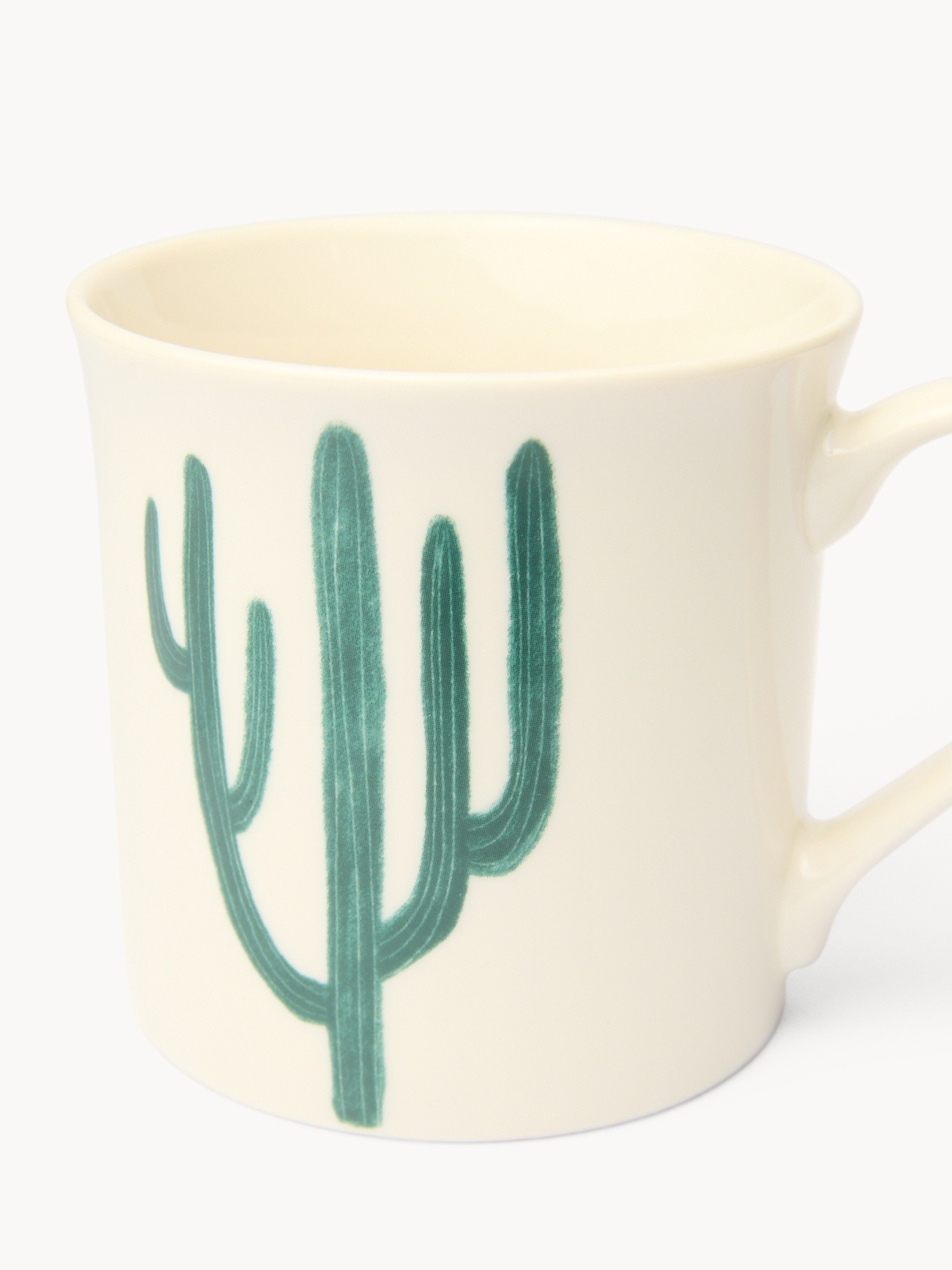 Mug in new bone china motivo cactus - Prezzo di lancio, Bianco, large image number 1