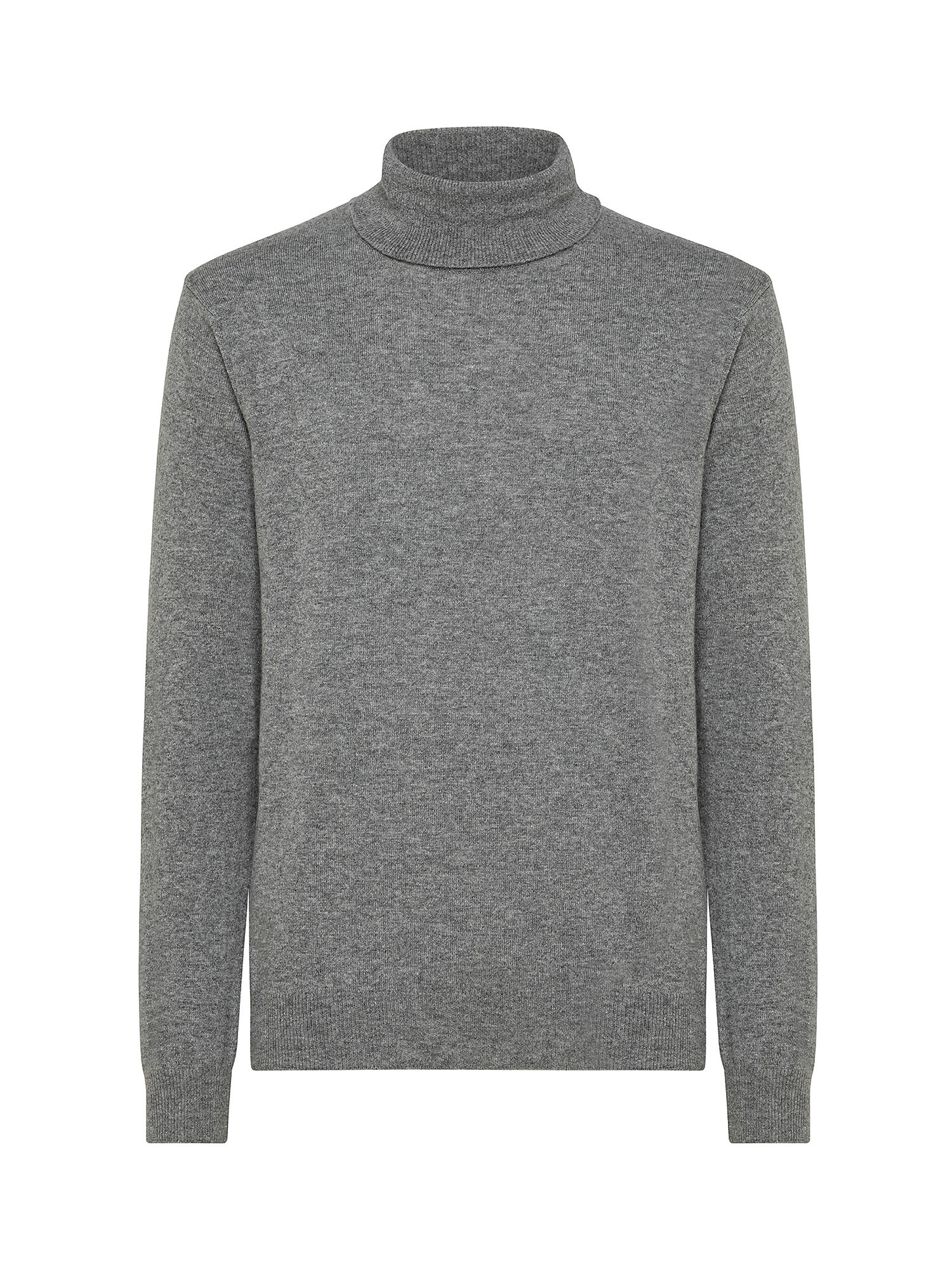Cashmere Blend turtleneck with noble fibers, Grey, large image number 0
