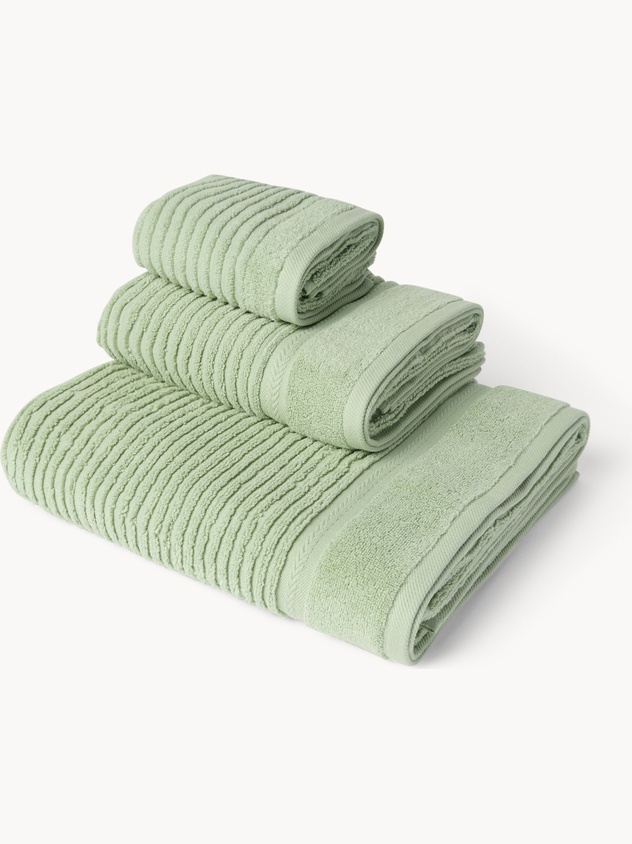 Asciugamano in soffice spugna zero twist di puro cotone a righe - Prezzo di lancio