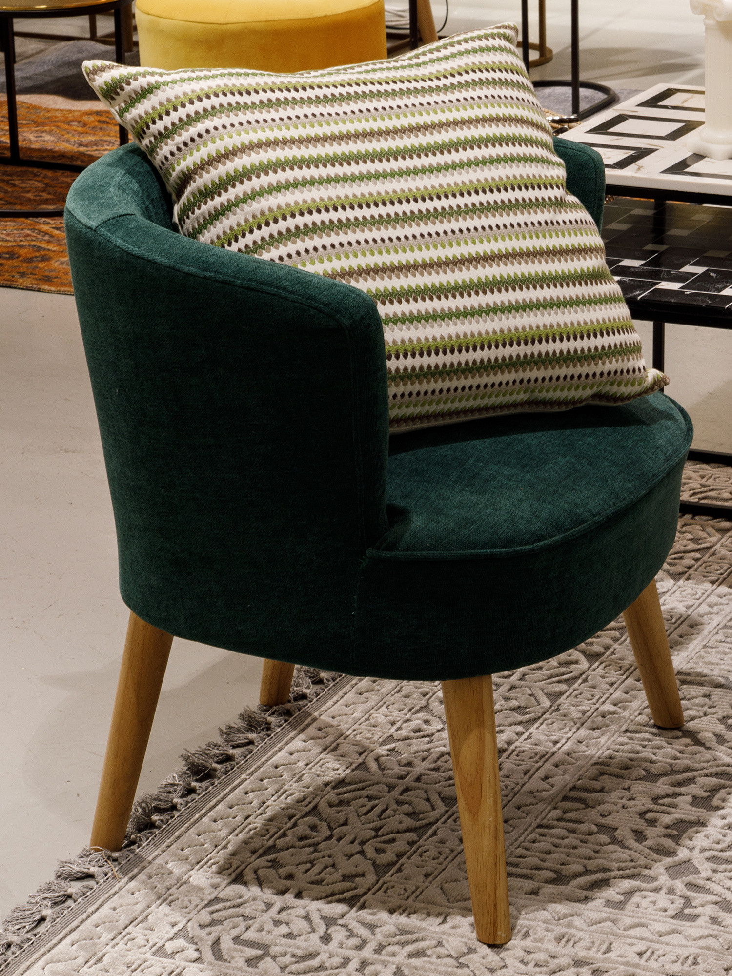 New Juju velvet armchair, Green, large image number 3