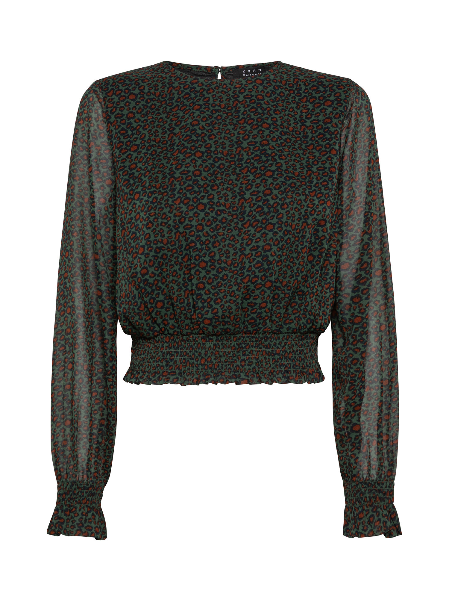 Blouse with pattern, Black, large image number 0
