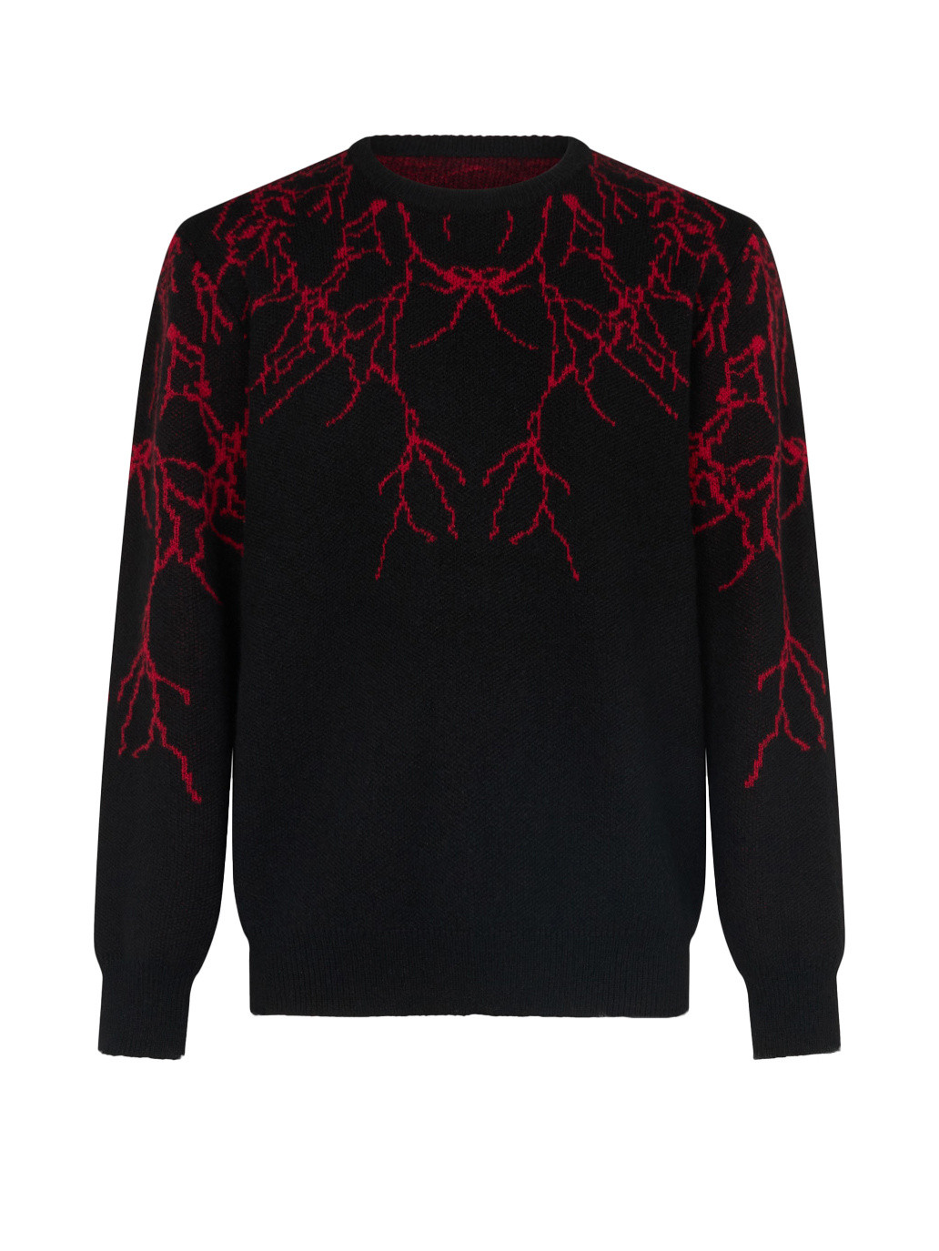 Phobia - Lightning bolt sweater, Black, large image number 0