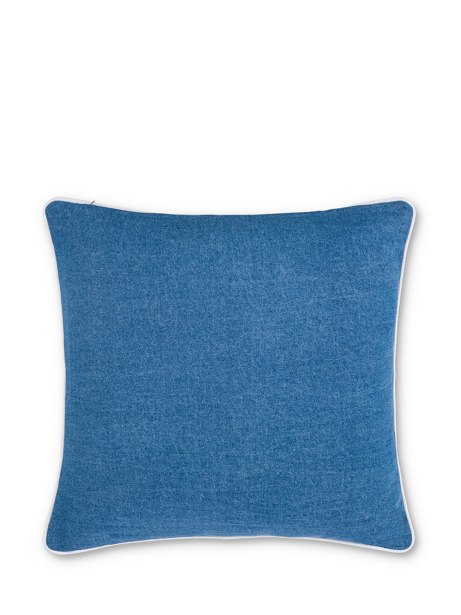 Denim fabric cushion 45x45cm, Light Blue, large image number 1