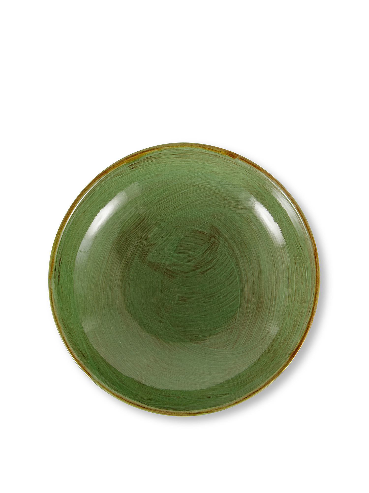Soup plate in ceramic by Ceramiche Pugliesi Fratelli Colì, Green, large image number 1