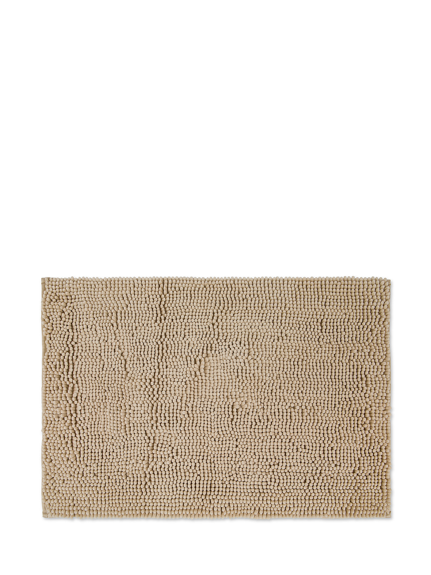 Zefiro solid color cotton bath rug, Beige, large image number 0