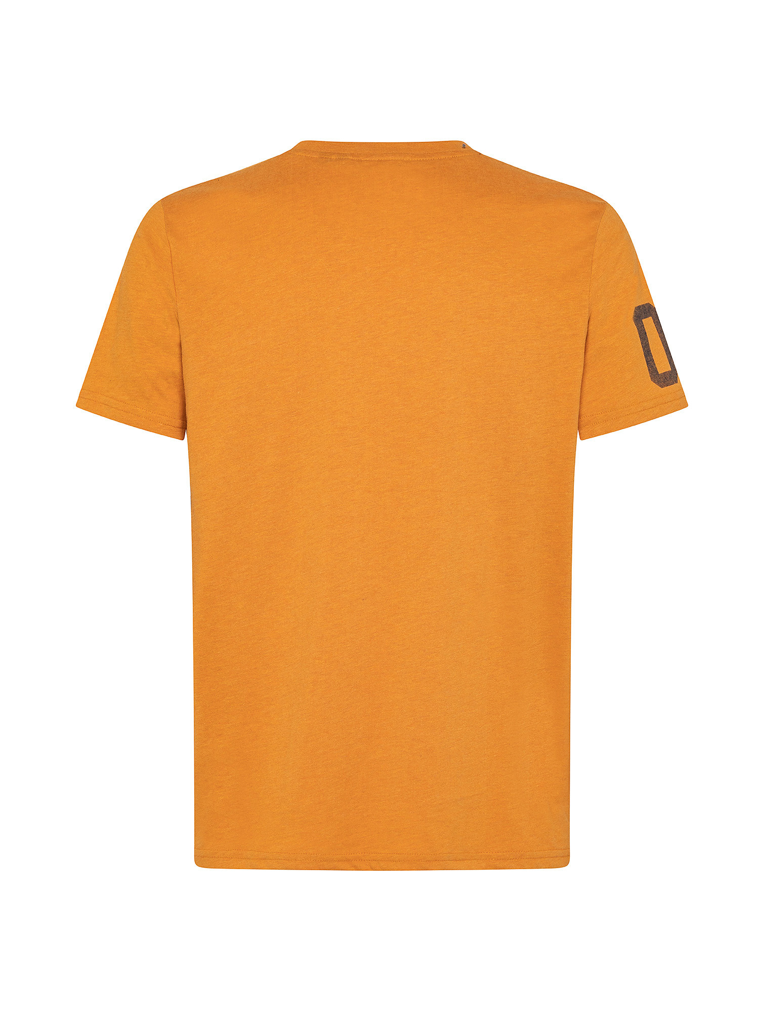 T-shirt classica con logo vintage, Arancione chiaro, large image number 1