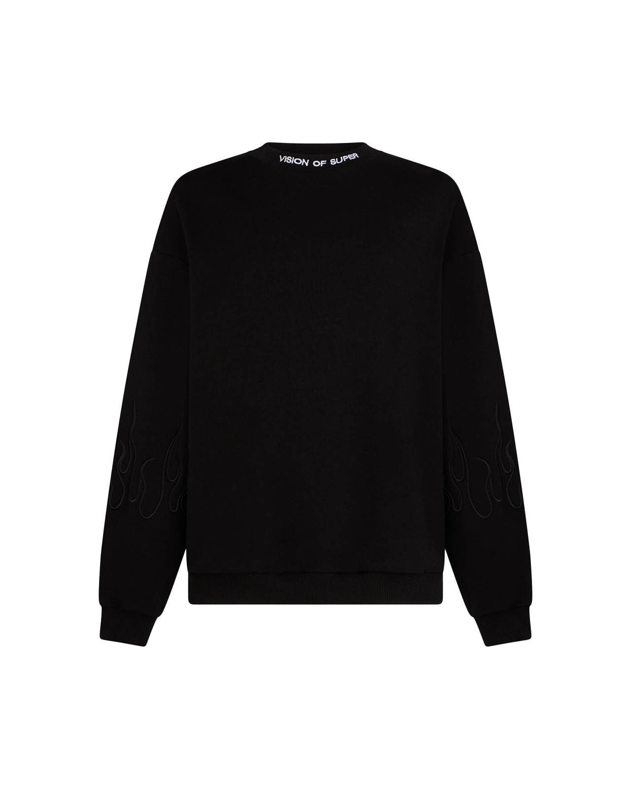 Vision of Super - Sweatshirt with embroidered flames, Black, large image number 0