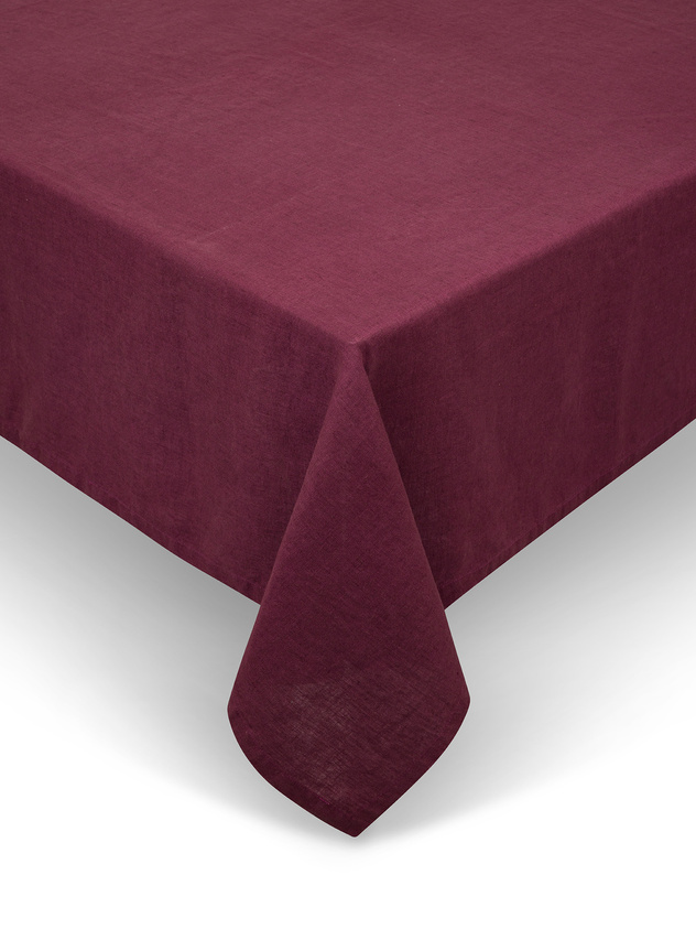 Tovaglia in puro lino lavato tinta unita