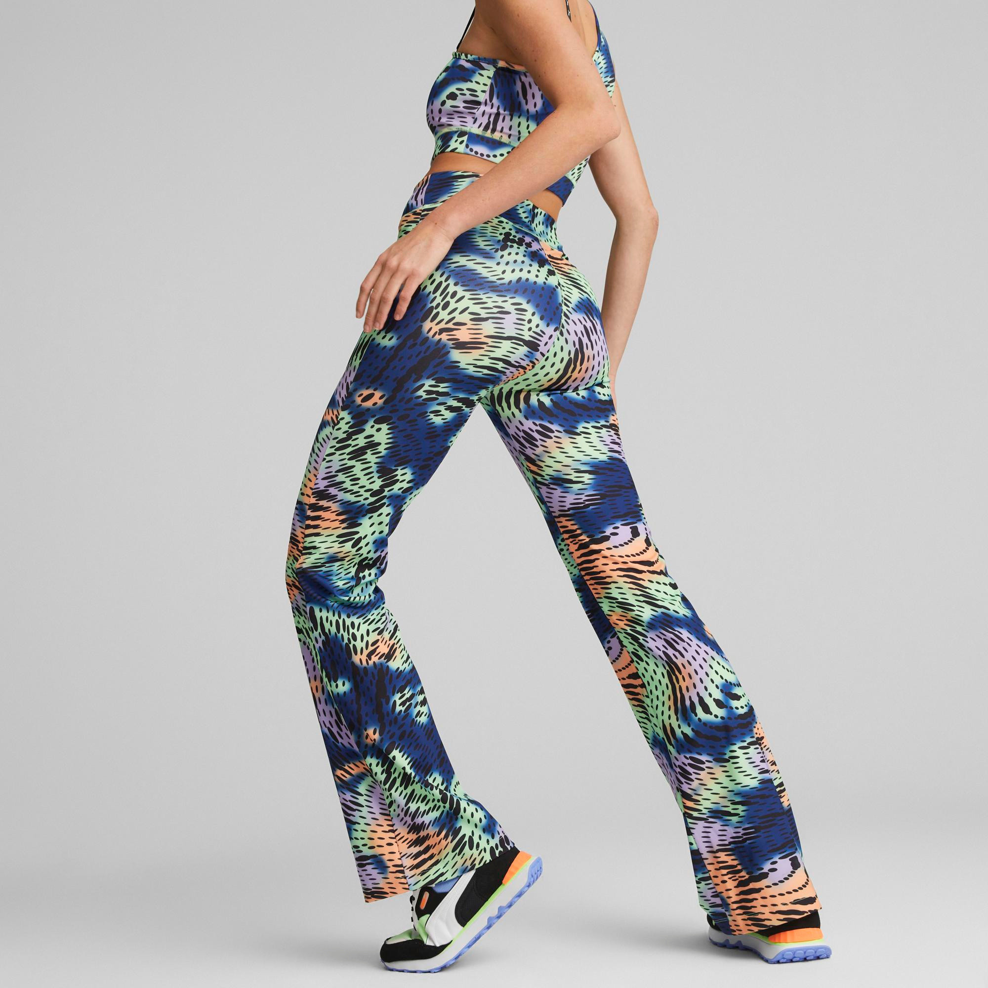 Puma - Flared trousers with all over print, Multicolor, large image number 3