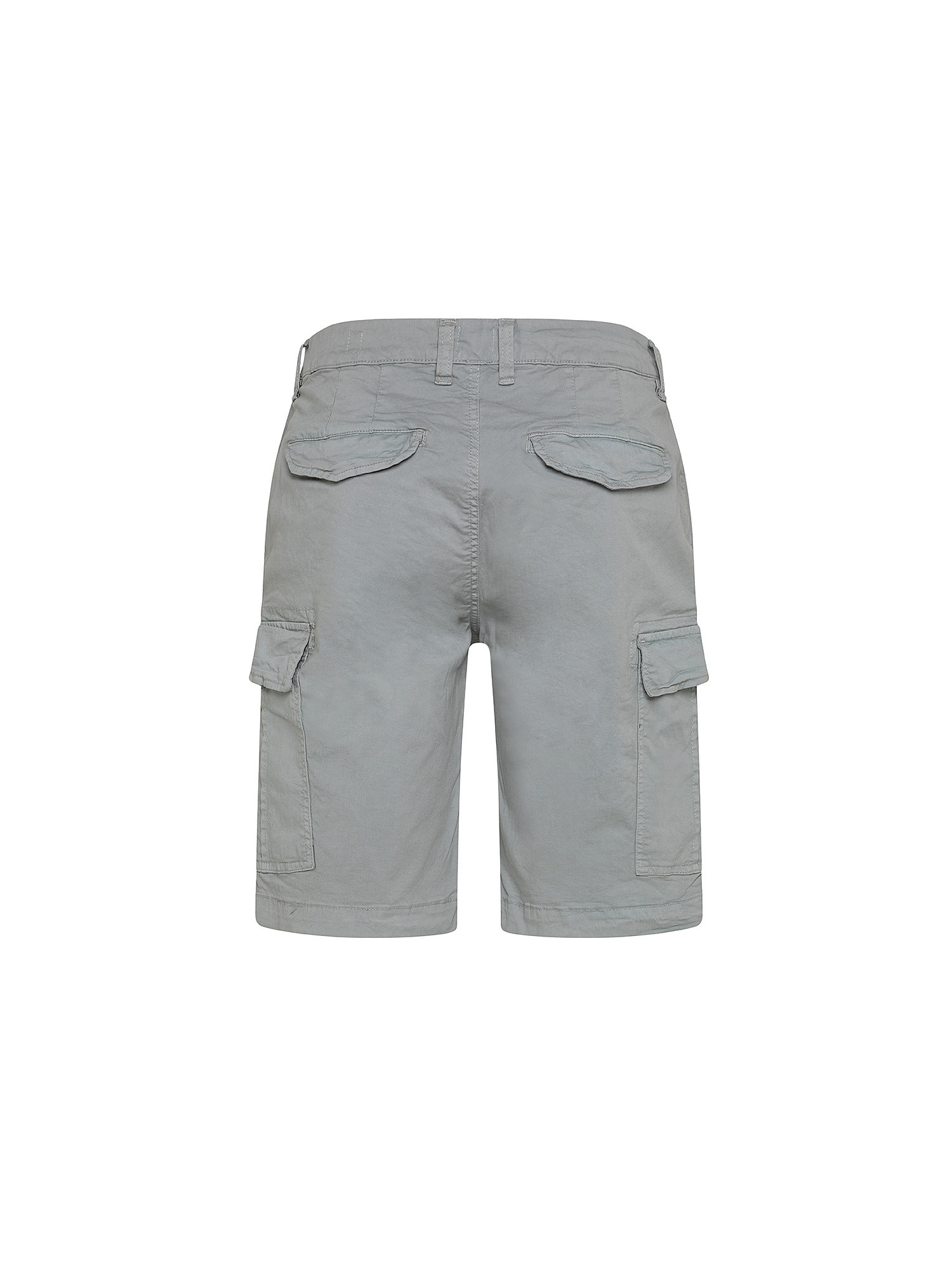 Stretch cotton cargo bermuda shorts, Light Grey, large image number 1