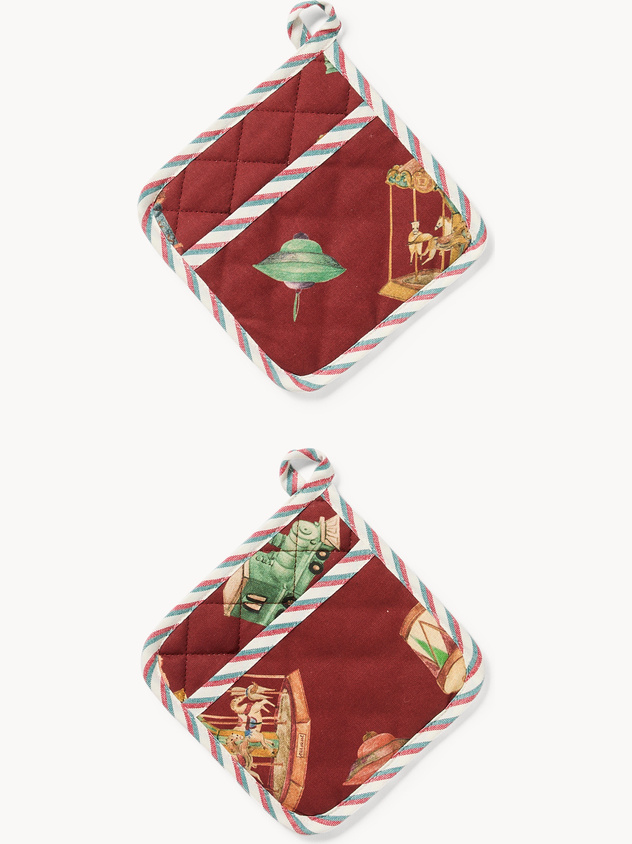 Scatola di latta regalo con set di 2 presine