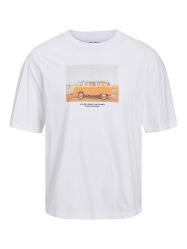 Jack & Jones - Regular fit T-shirt with print, White, large image number 0