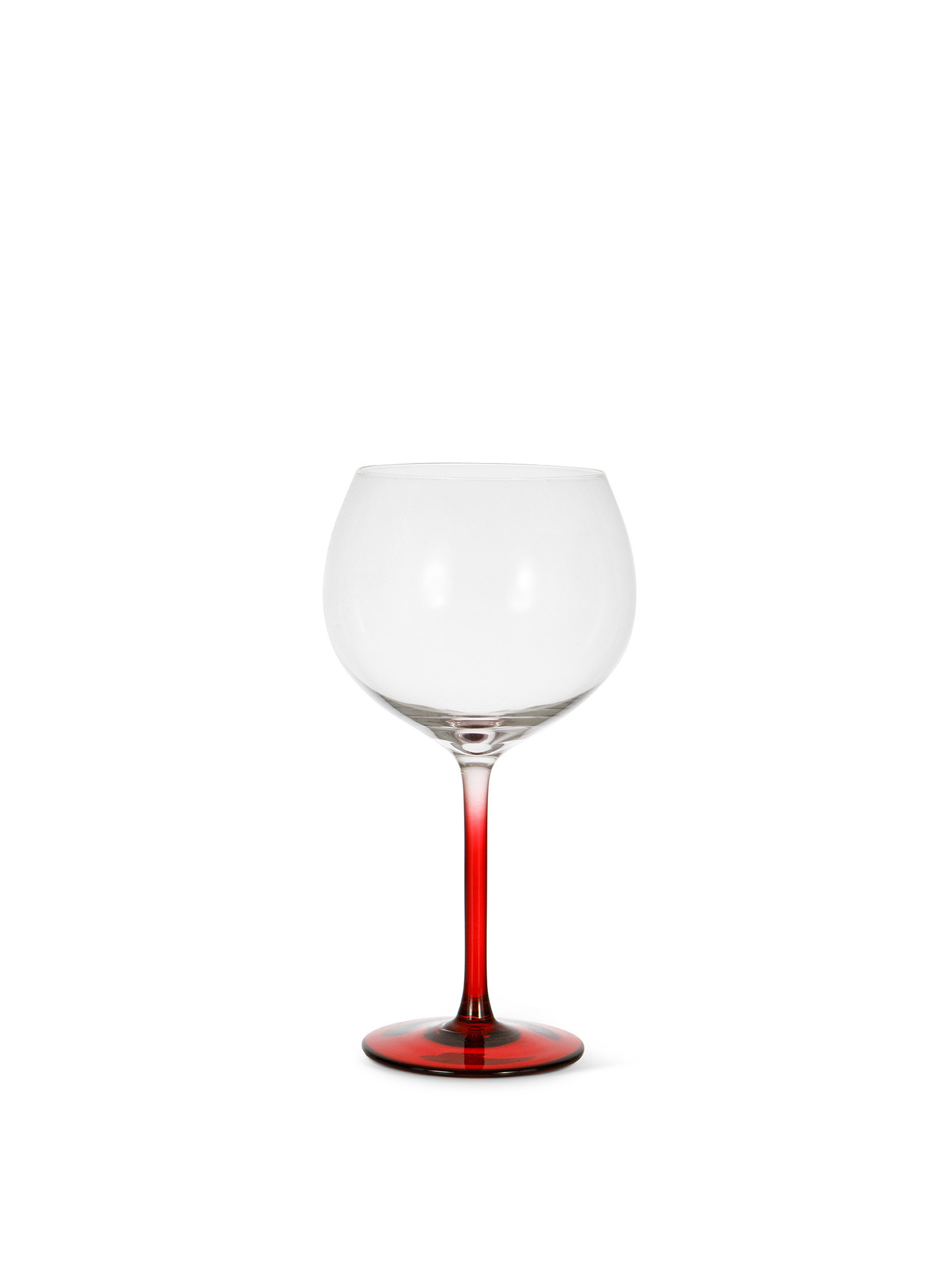 Glass goblet with red stem, Red, large image number 0