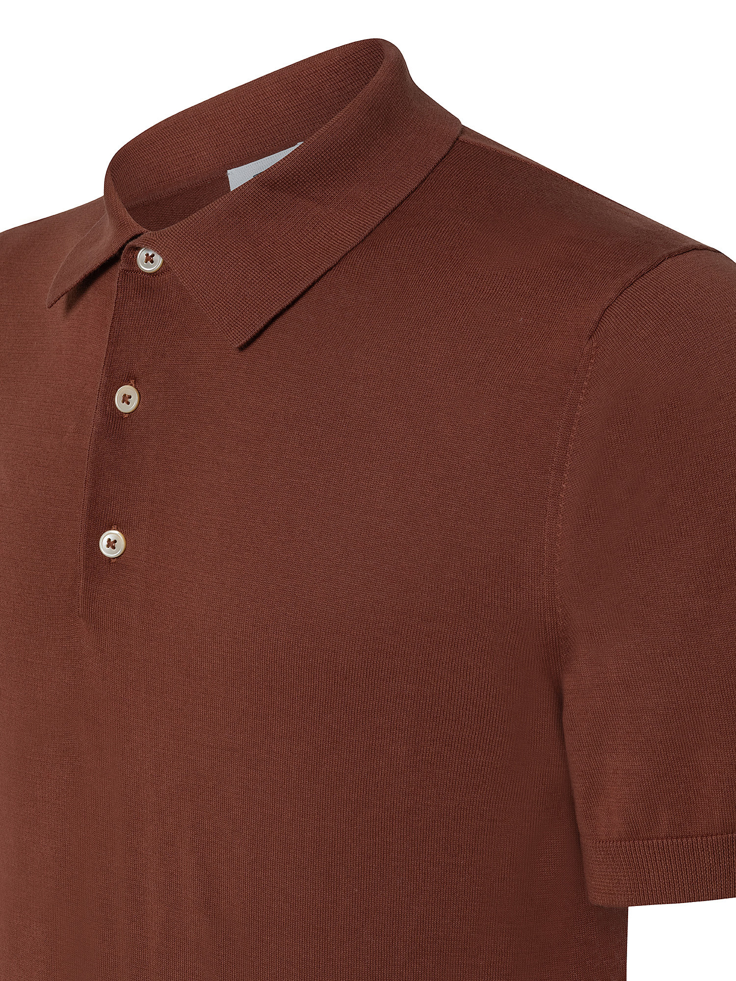 Cotton knit polo shirt, Hazelnut Brown, large image number 2