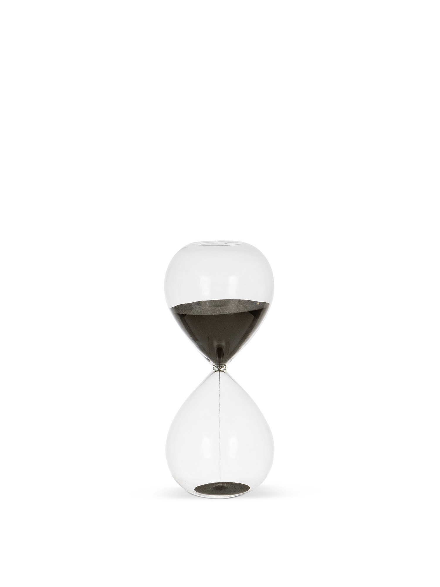 Glass hourglass, Black, large image number 0