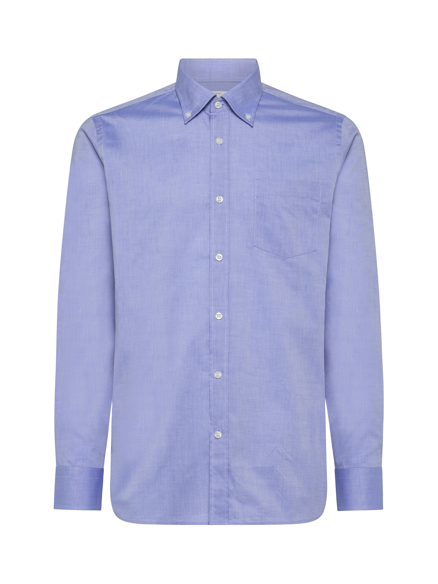 Camicia basic tailor fit in puro cotone, Azzurro chiaro, large image number 2