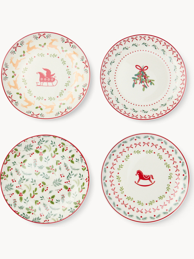 Crochet-decorated New Bone China bread plates