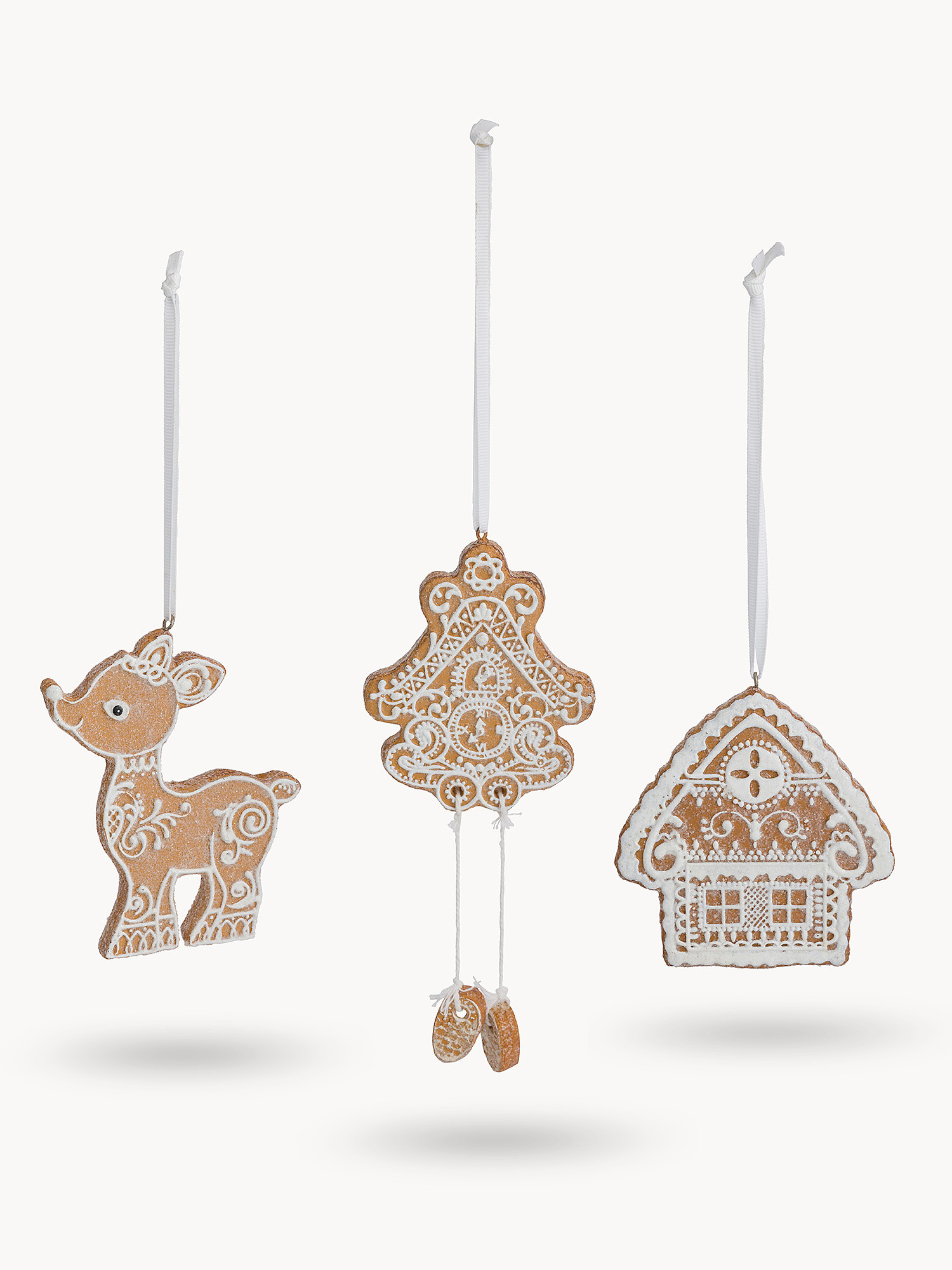 Decorazione per albero in poliresina, Bianco, large image number 0