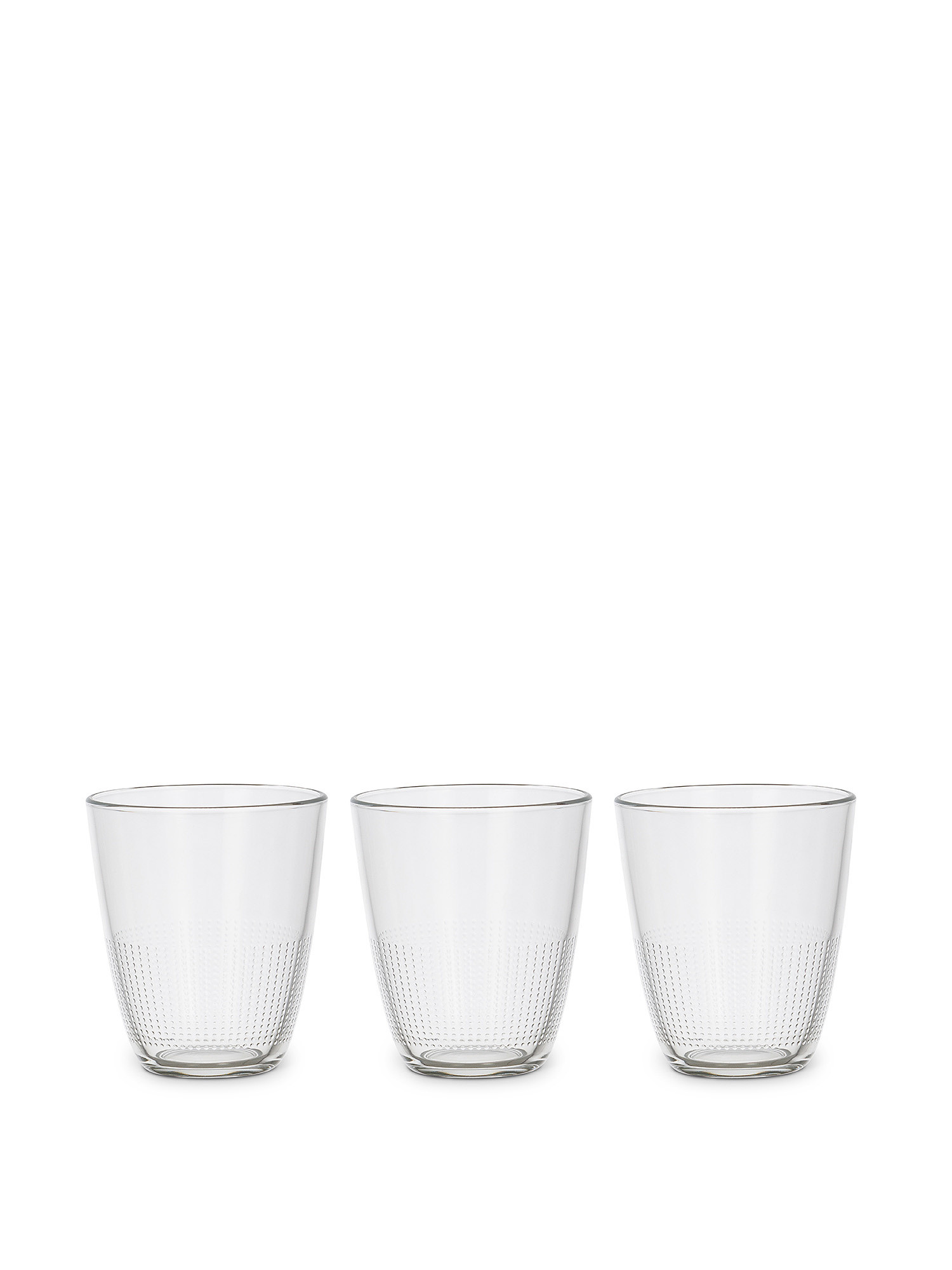 Set of 3 glass glasses, Transparent, large image number 0
