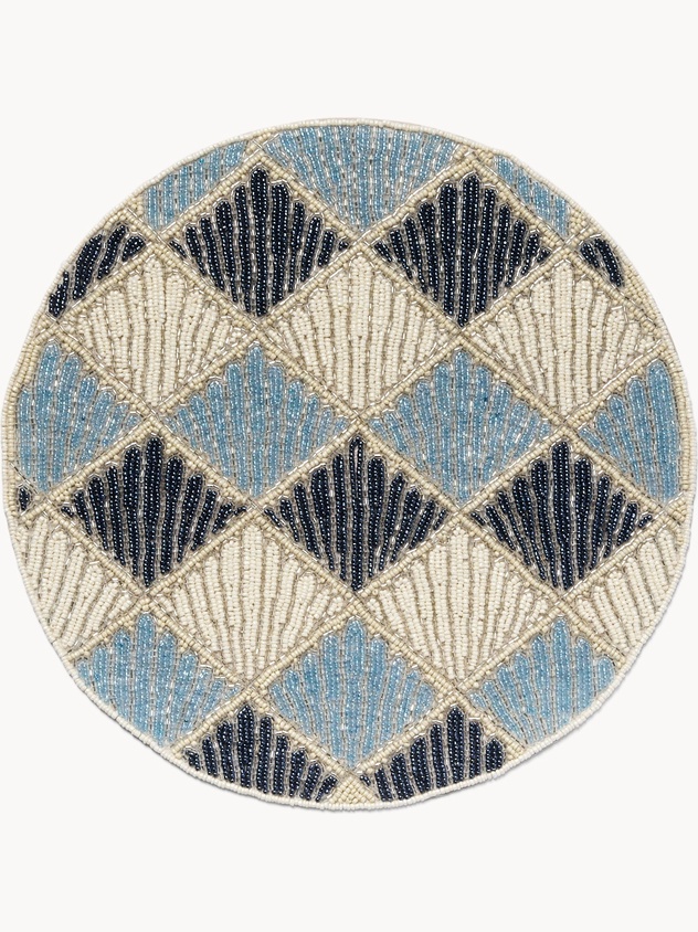 Tovaglietta fatta a mano con perline in vetro