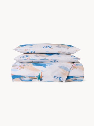 Printed Cotton Percale Duvet Cover Set - Introductory Price