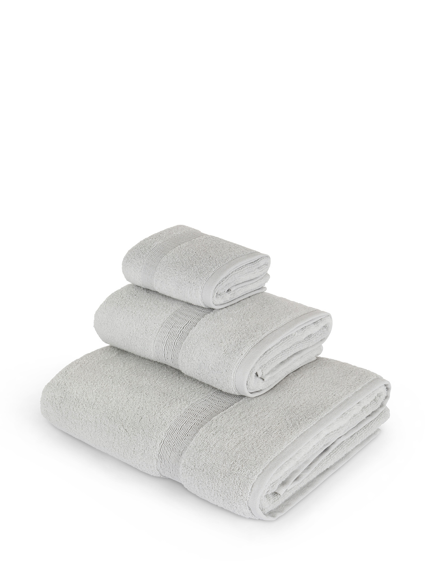 Ultra soft solid color pure cotton terry towel, Grey, large image number 0