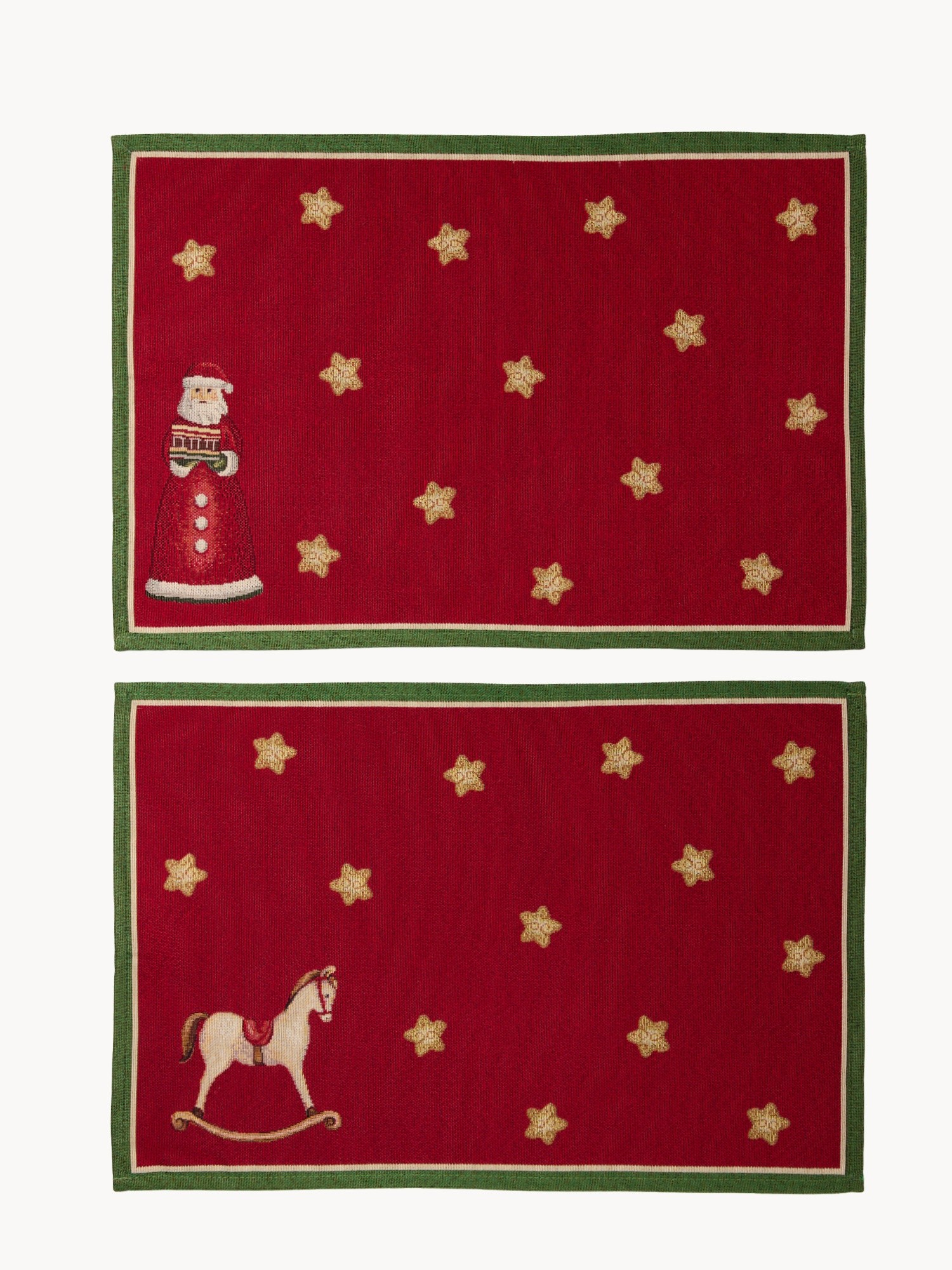 Rectangular placemat in cotton-blend Gobelin fabric, Multicolor, large image number 0
