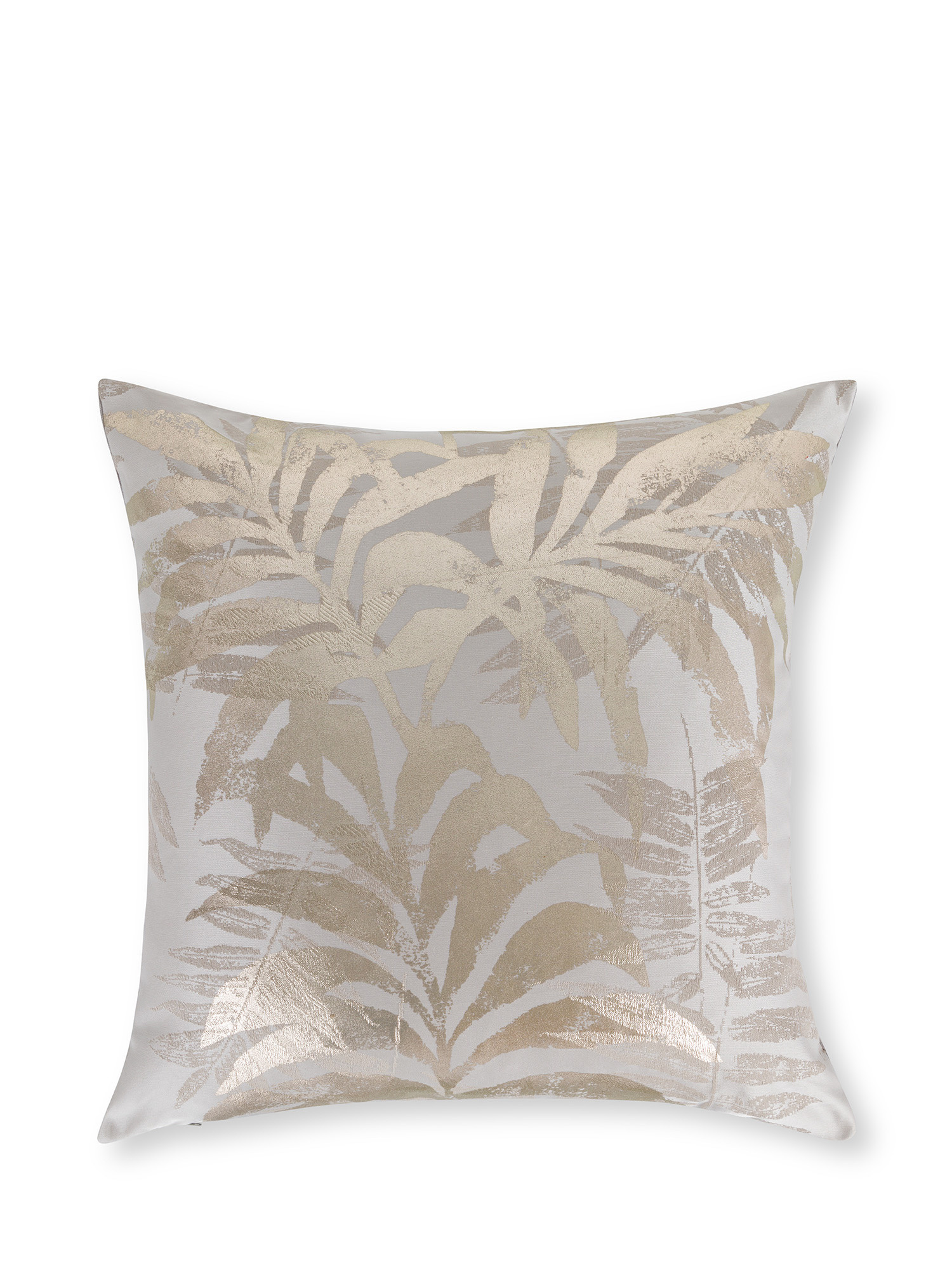 Cushion in jacquard fabric with palm motif 45x45 cm, Gold, large image number 0