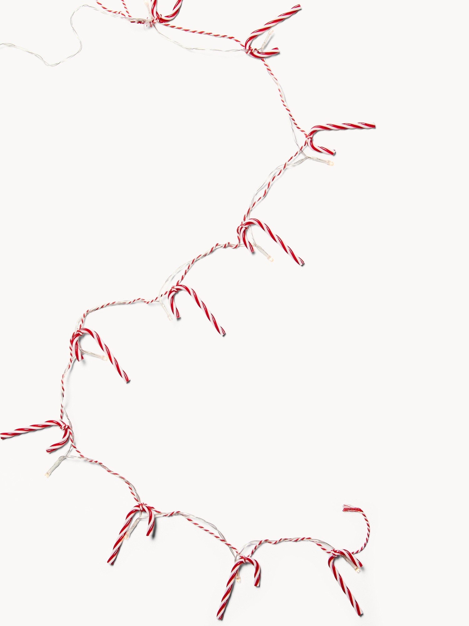 Catena di luci a forma di candycane, Rosso, large image number 0