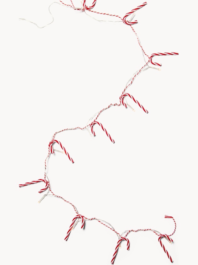 Catena di luci a forma di candycane