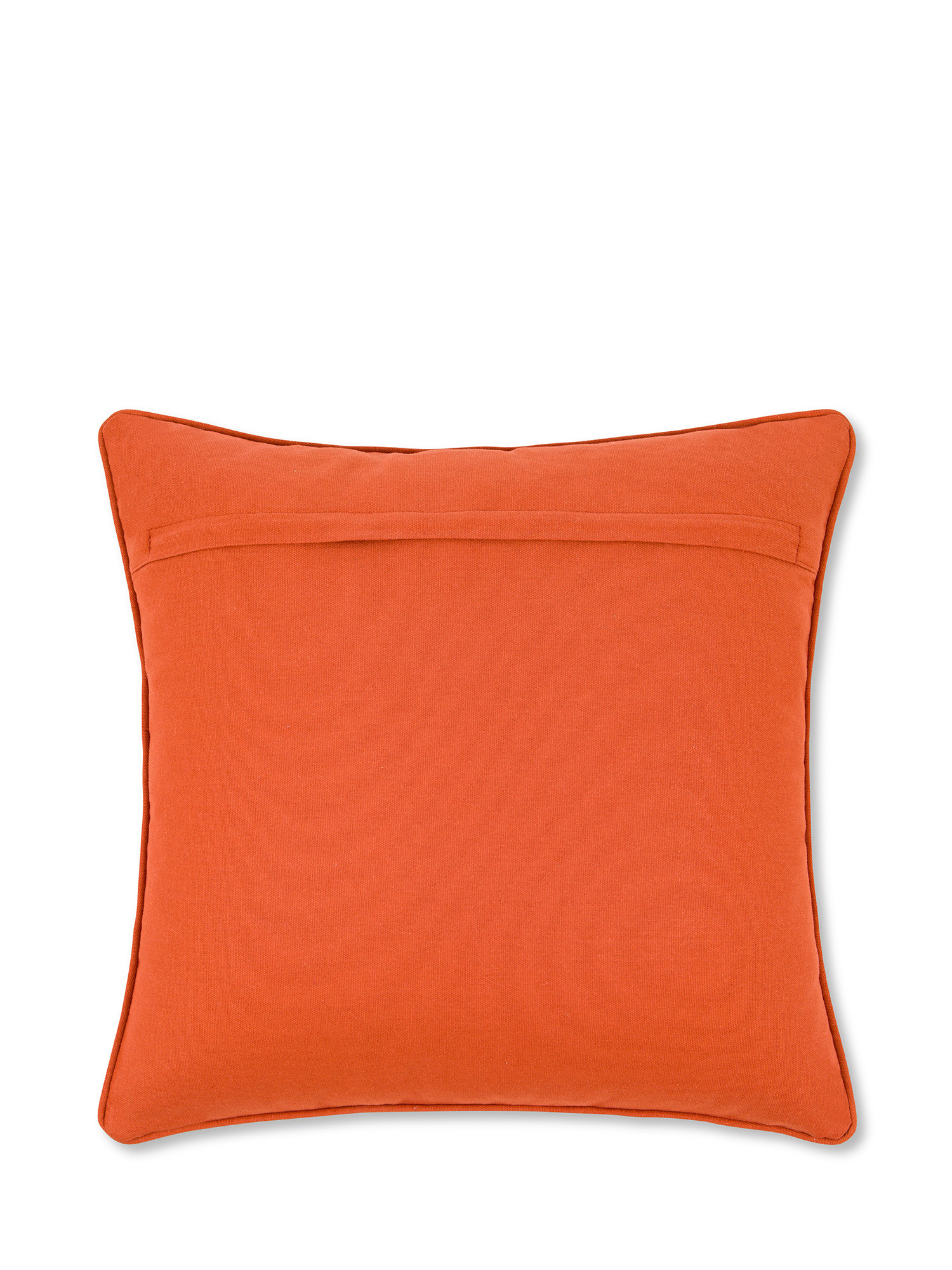 Embroidered cushion with vintage pattern 45x45cm, Orange, large image number 1