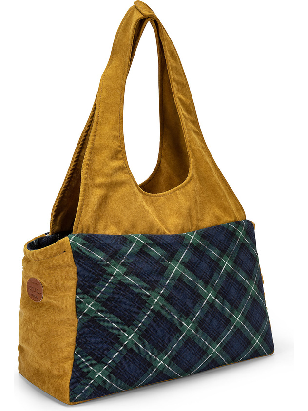 Carrier bag tartan motif