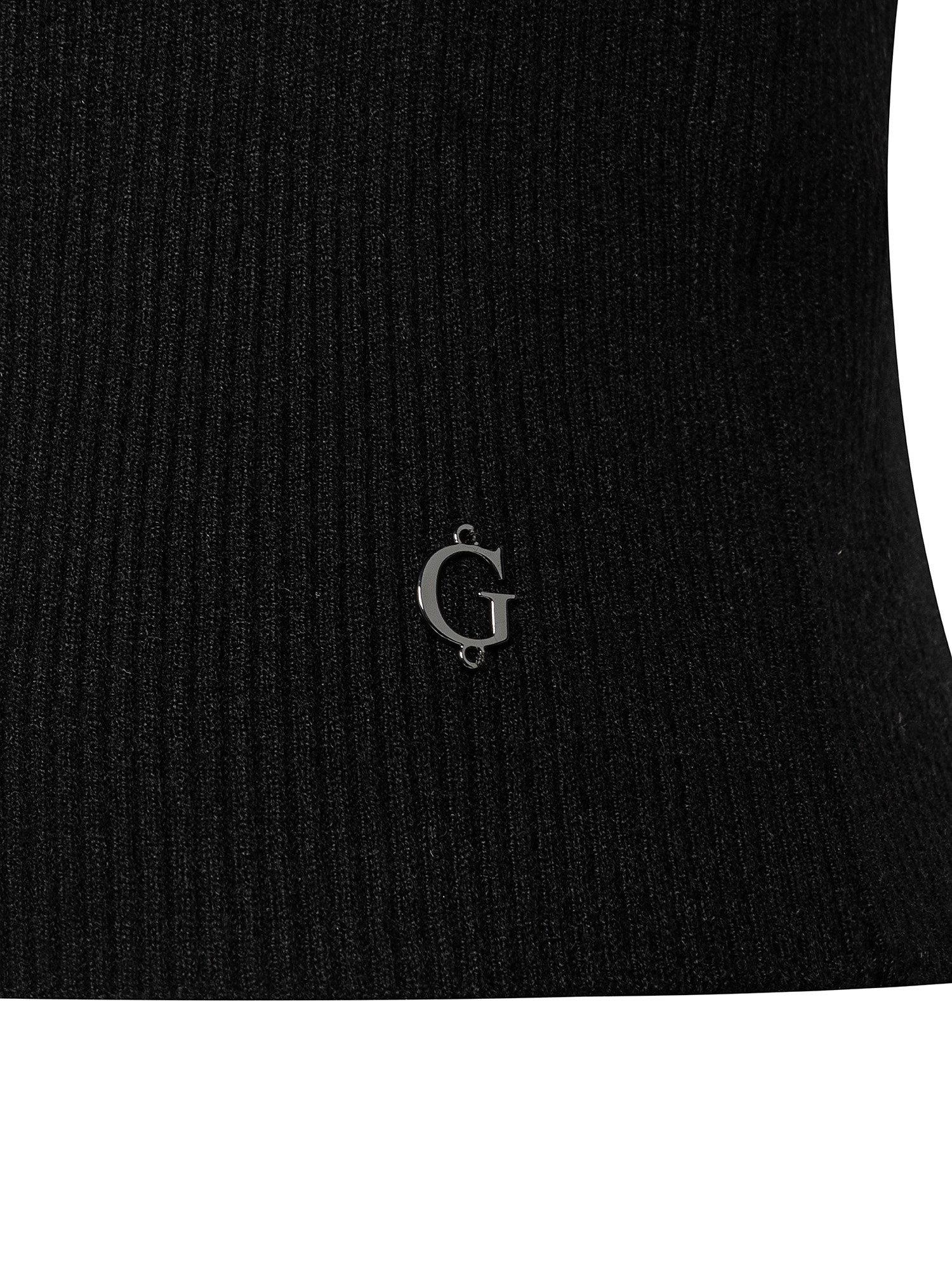 V neck long sleeves sweater, Black, large image number 2