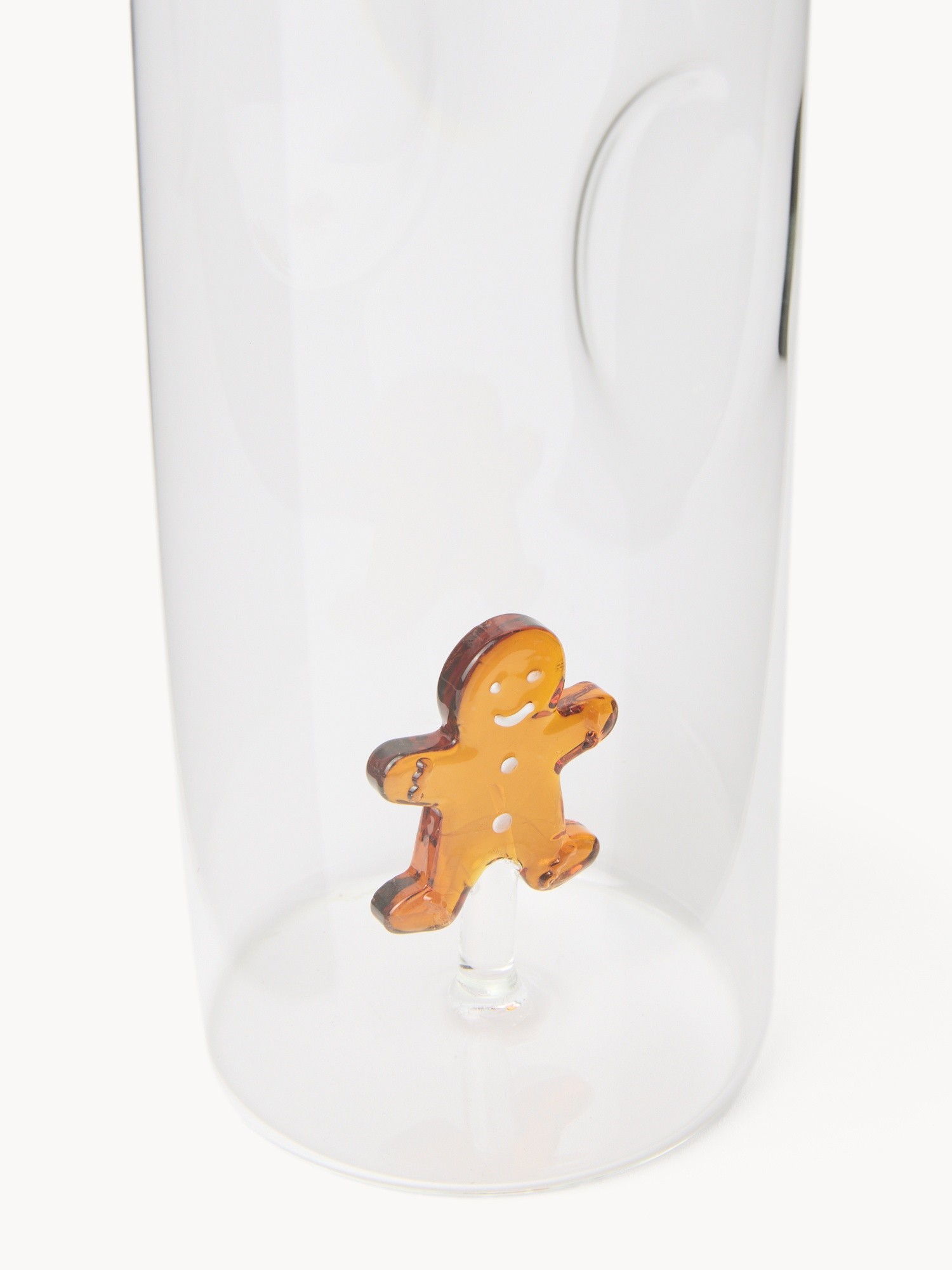 Caraffa in vetro borosilicato dettaglio gingerbread, Trasparente, large image number 1
