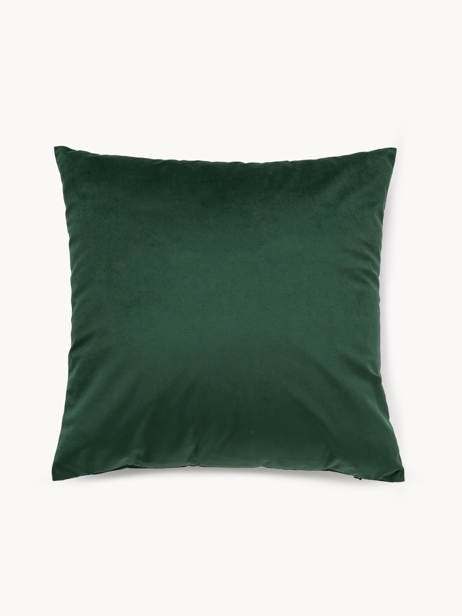 Cuscino in velluto tinta unita 45x45cm, Verde smeraldo, large image number 0