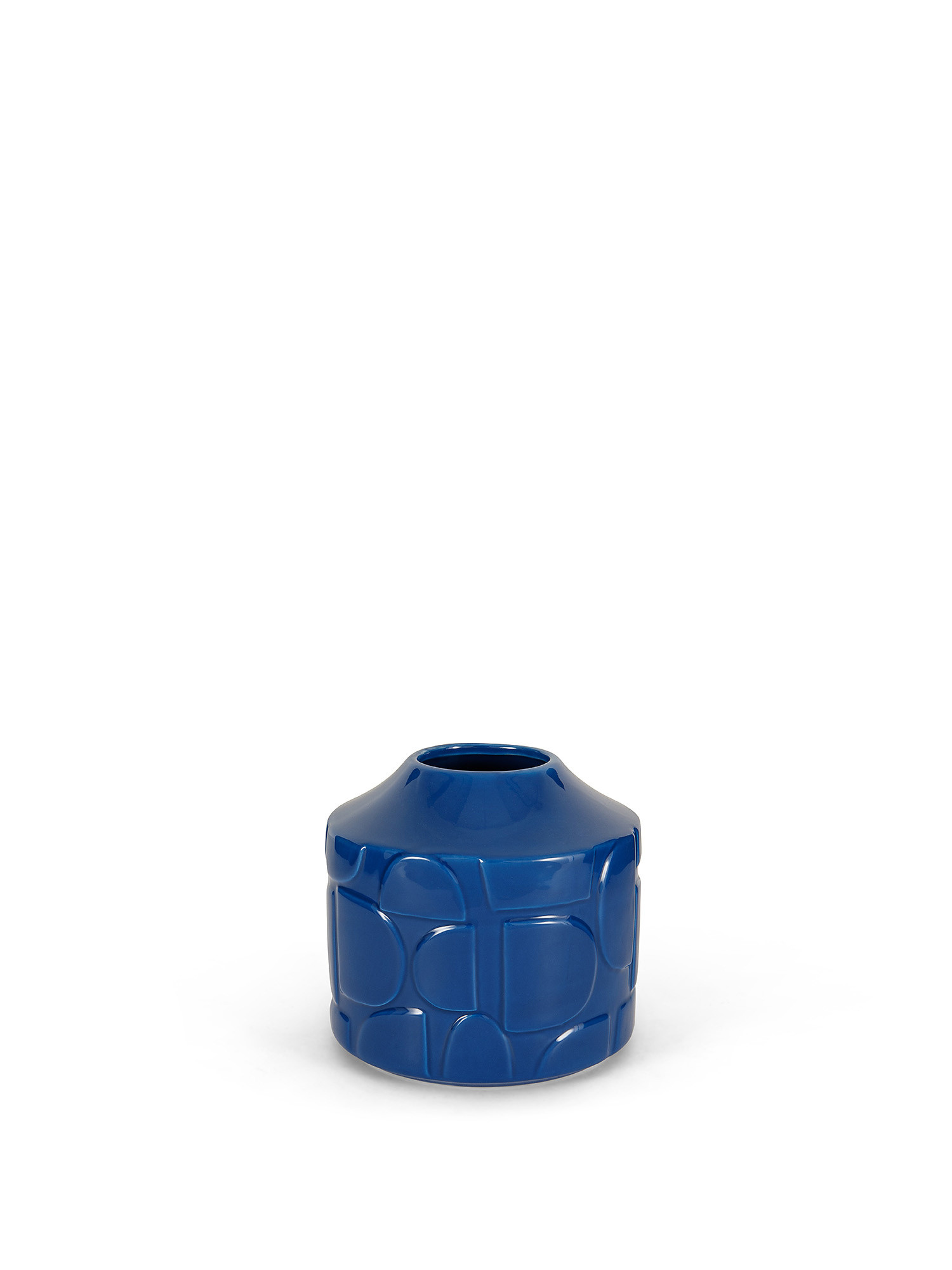 Vaso ceramica decorata, Blu, large image number 0