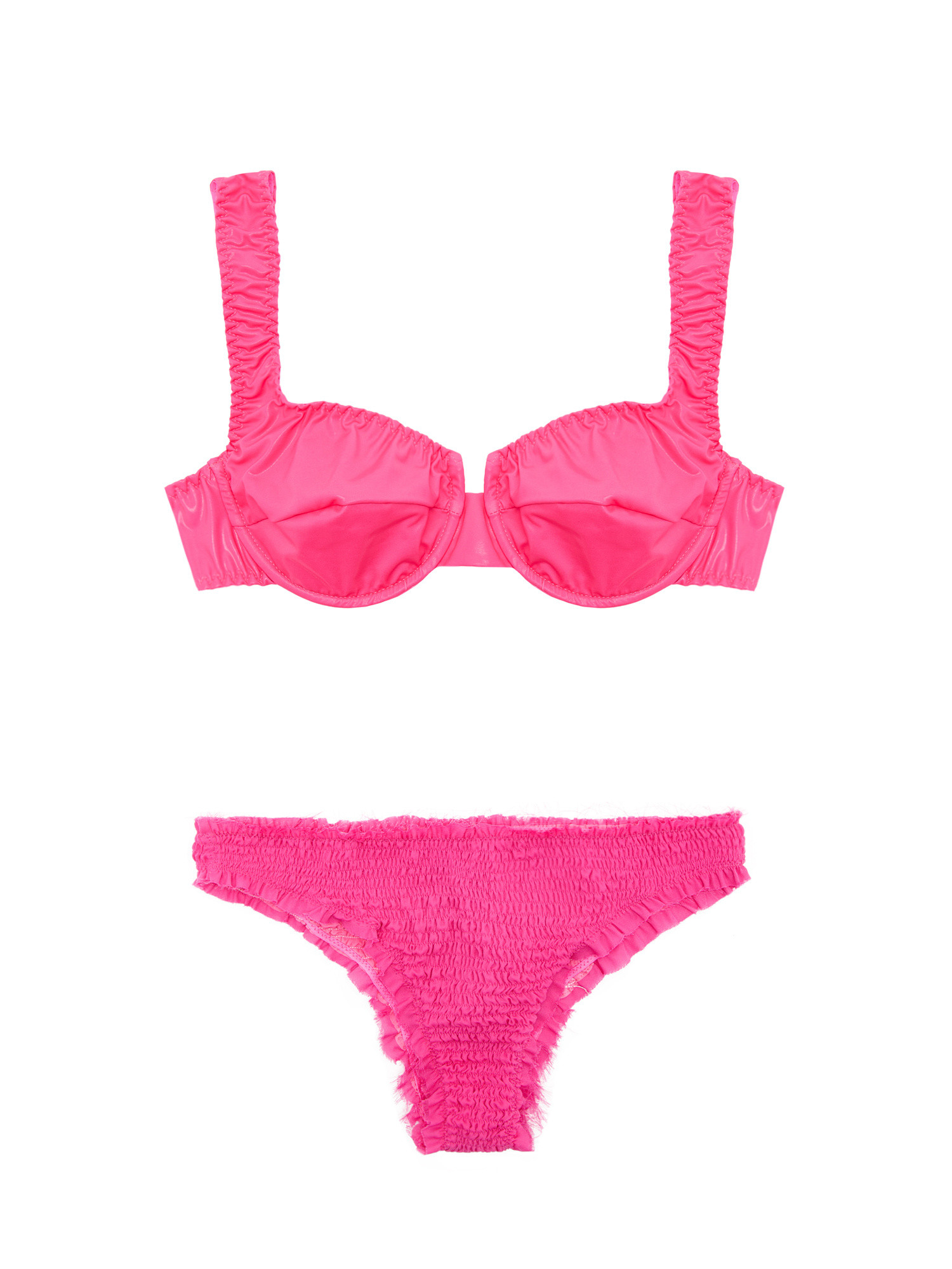 F**K - Bikini with underwire and Brazilian bottom, Pink Fuchsia, large image number 0