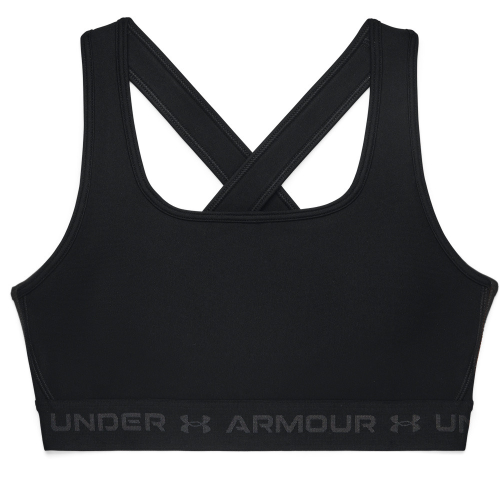 Under Armour - Armour Mid Crossback Sports Bra, Black, large image number 0