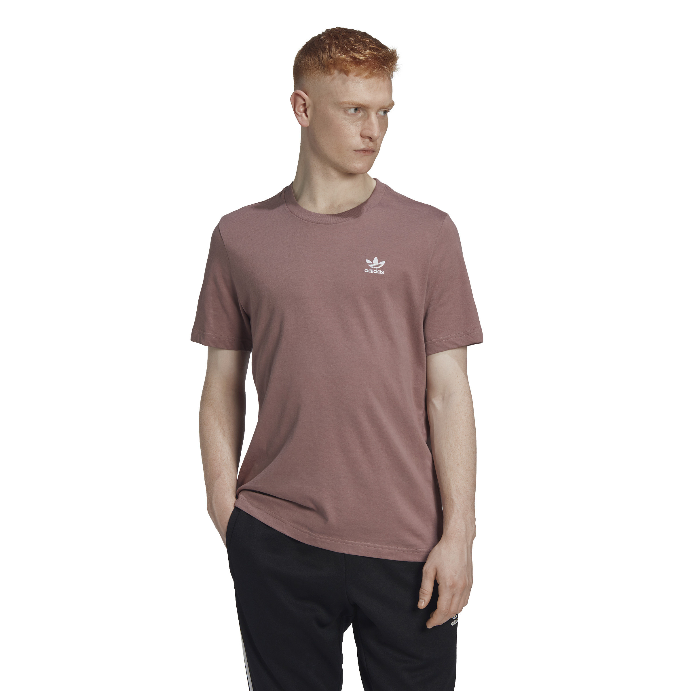 Adidas - Crewneck T-shirt with logo, Antique Pink, large image number 4
