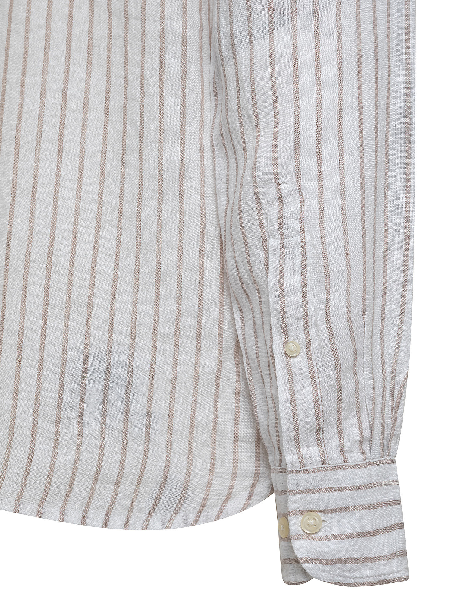 Camicia puro lino collo coreana, Beige, large image number 2