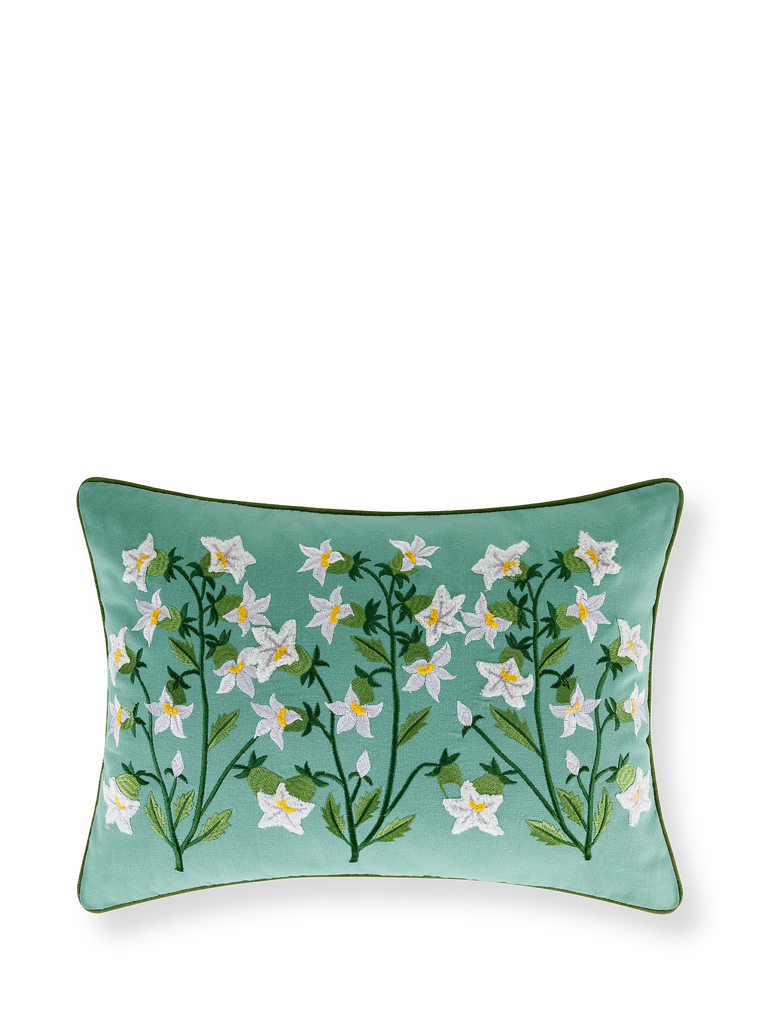 Floral embroidery cushion 35x50cm, Multicolor, large image number 0