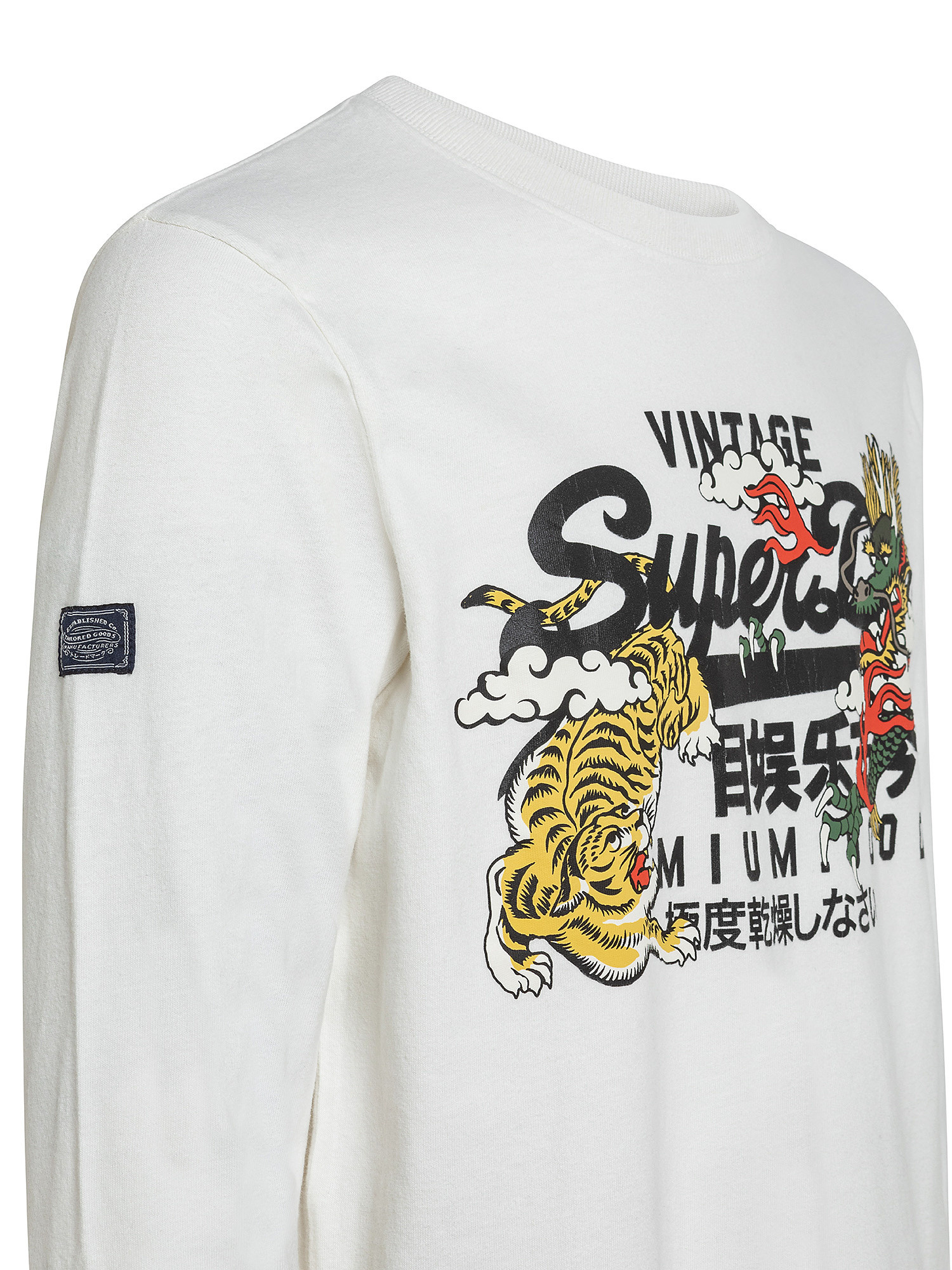 Long-sleeved t-shirt with print, White, large image number 2