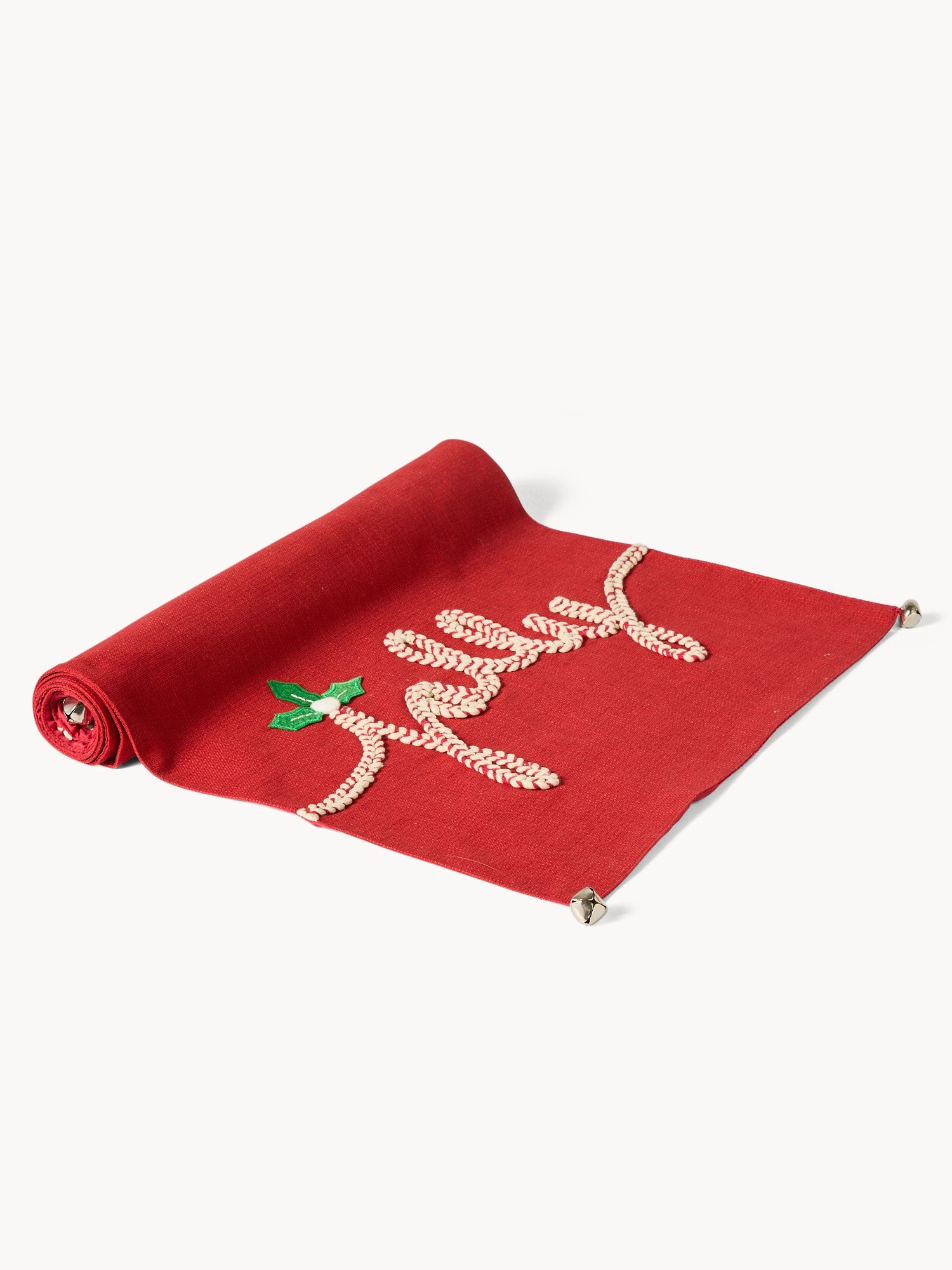 Runner in puro cotone ricamato, Multicolor, large image number 0