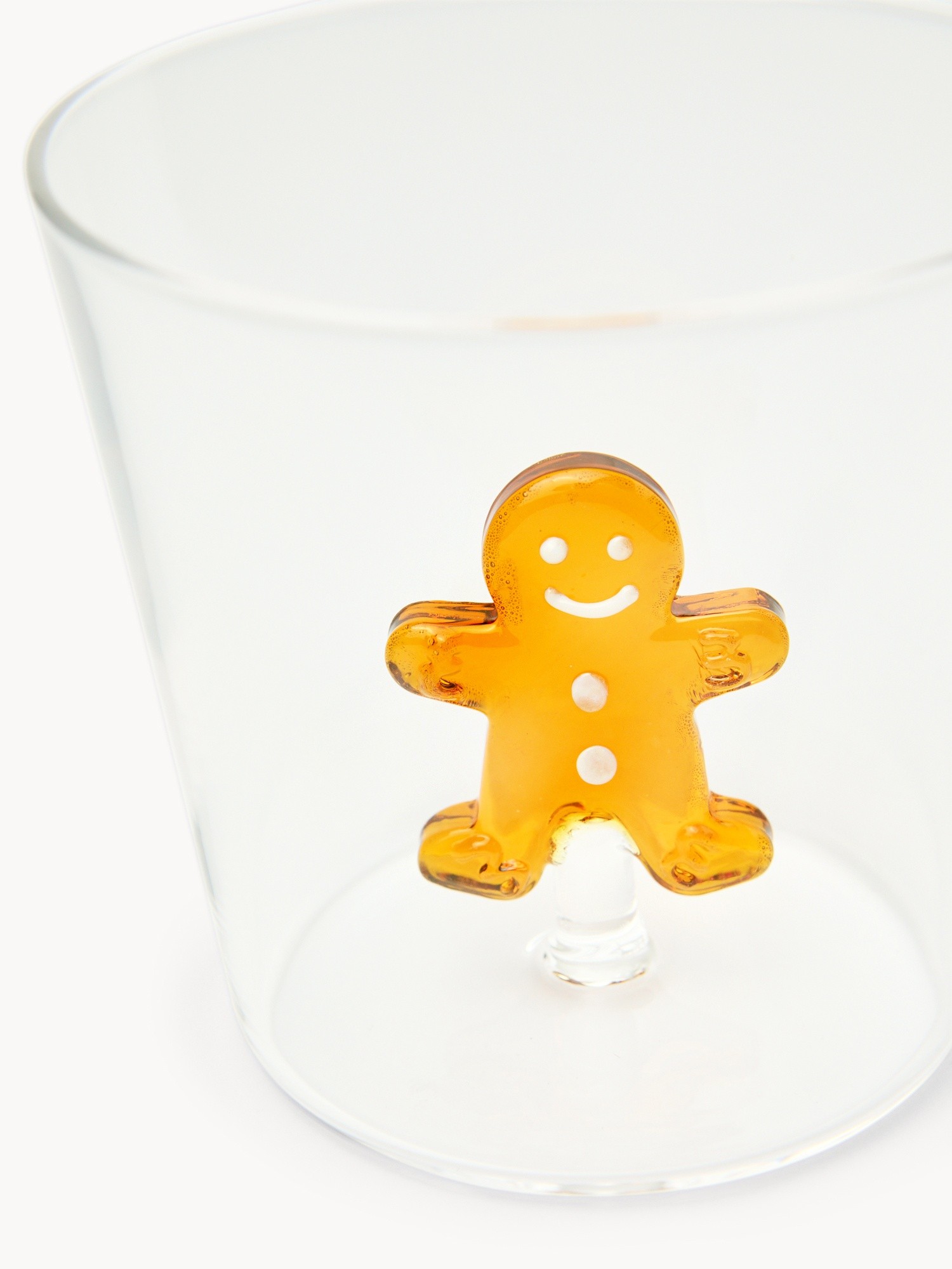 Borosilicate glass tumbler with gingerbread detail, Transparent, large image number 1